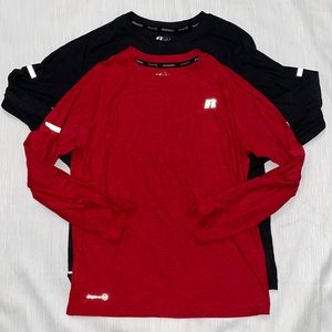 Two Russell long sleeve shirts